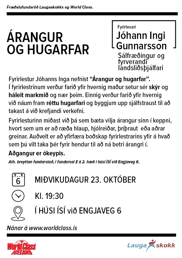Fræðslfundur Laugaskokks Okt 2019