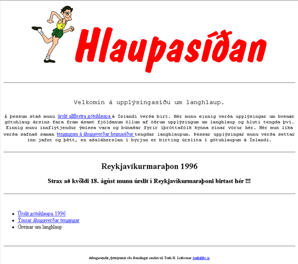 Fyrsta Vefsíðan 13.8.1996 6